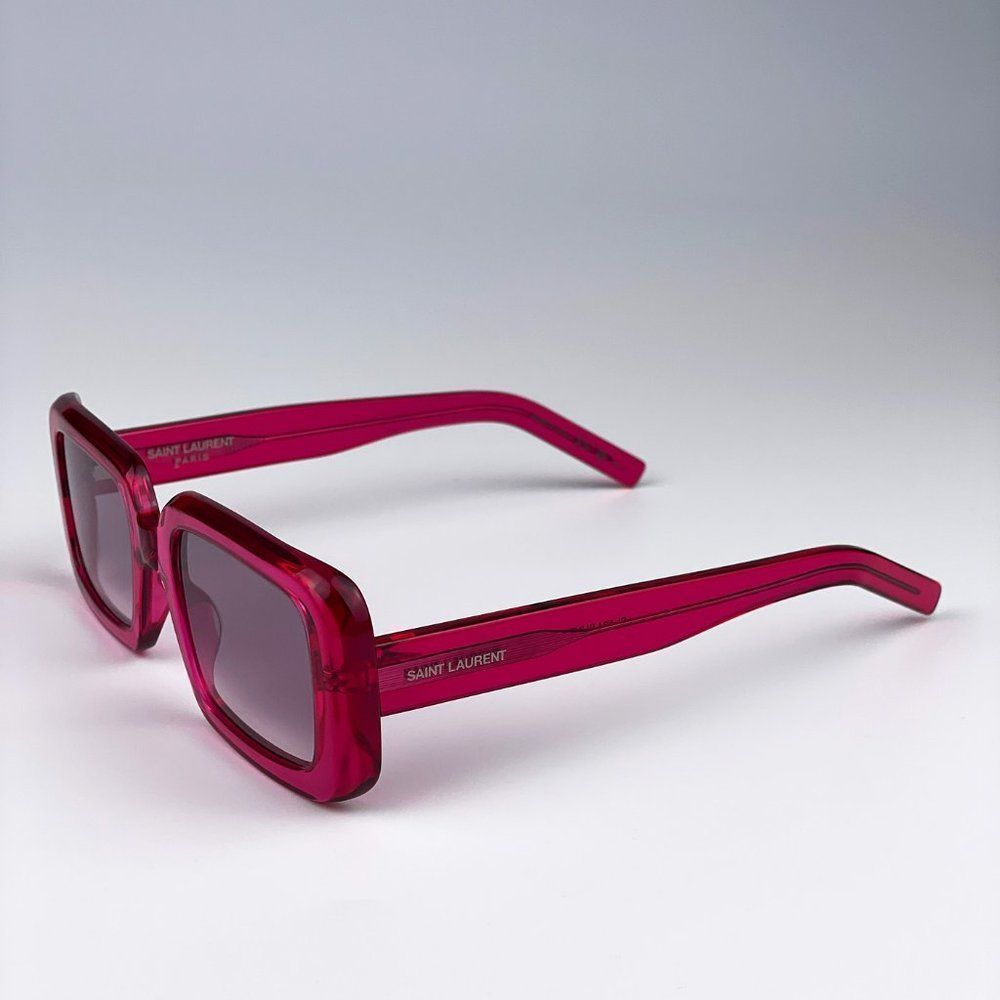 Saint LaurentāSL534 SUNRISE 006 Sunglasses Transparent Pink Gradient Unisex - Picture 11 of 15